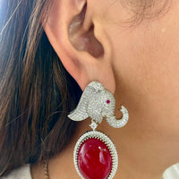 Ruby Dimonte 4 Line Elephant Necklace Set