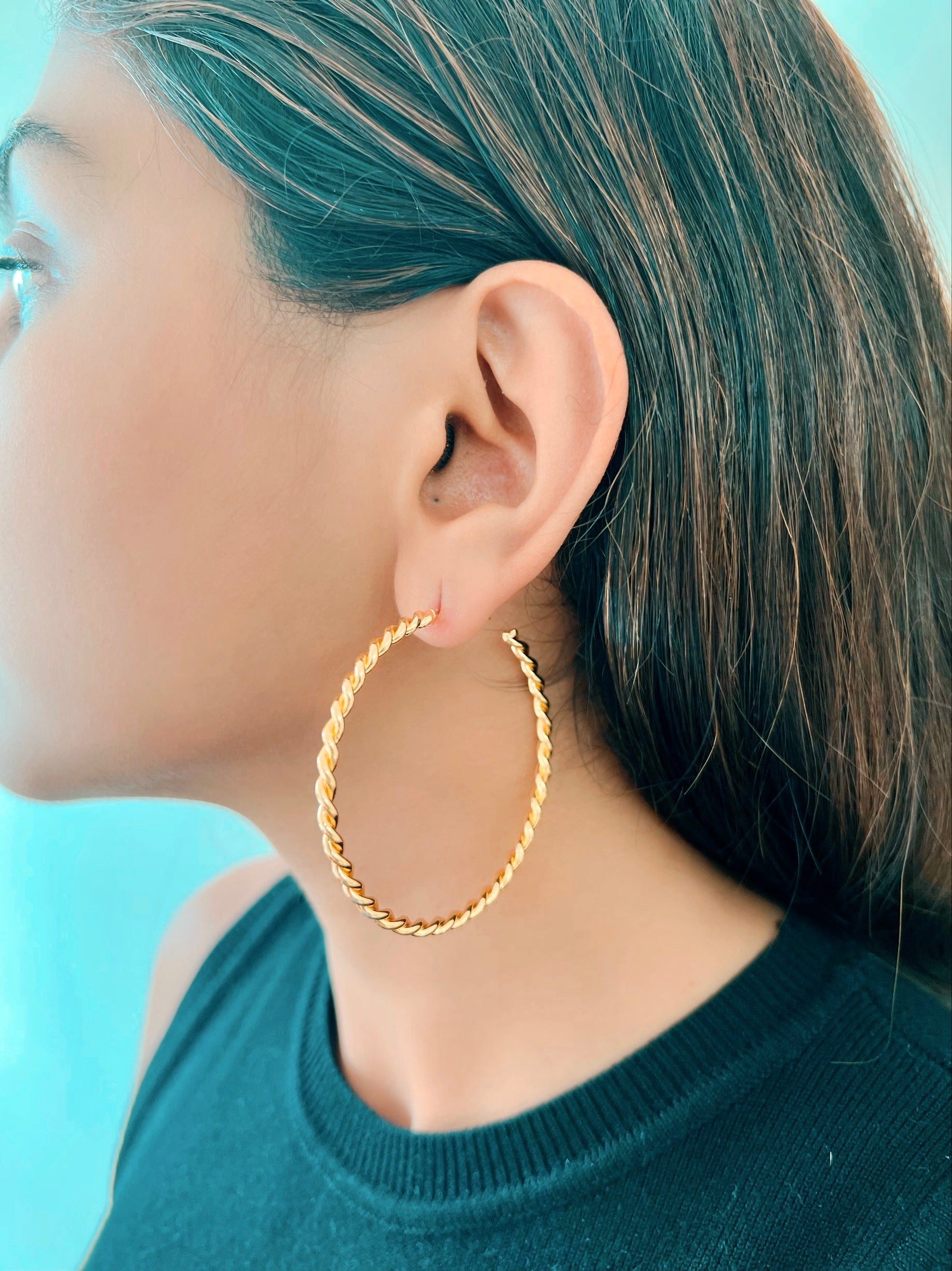 Goldie Loop Hoop Earrings PRERTO PRIVATE LIMITED