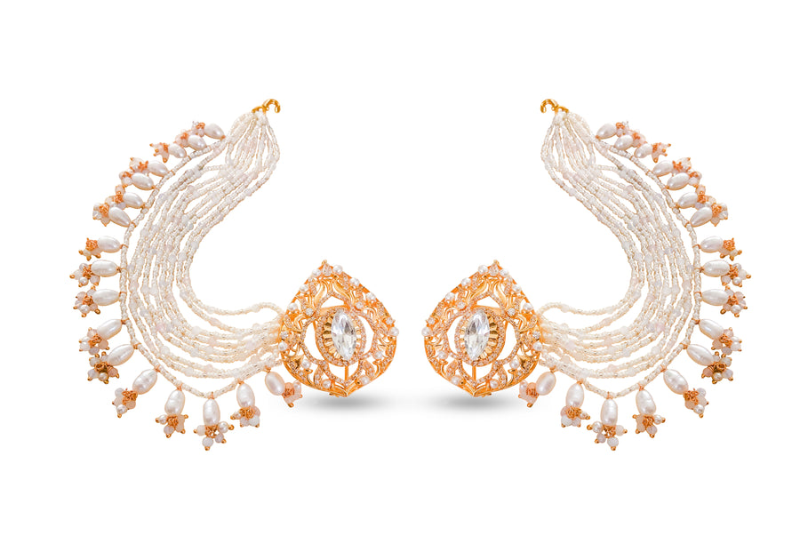 Pardah Pearl Diamond Earrings