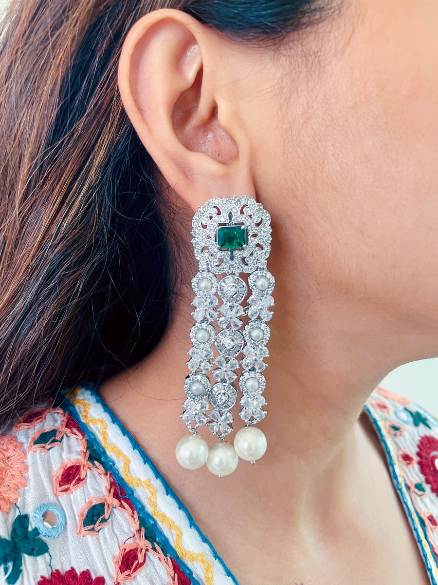 Aubrey Emerald Set (Earrings & Necklace)