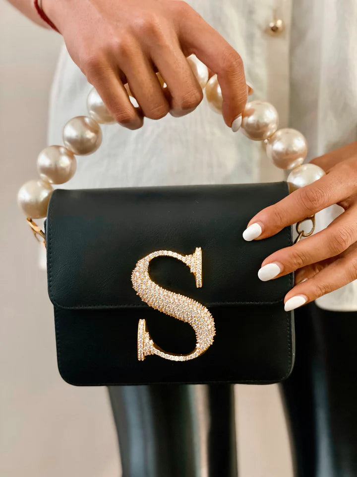 Personalized Black Crossbody Bag PRERTO E COMMERCE PRIVATE LIMITED