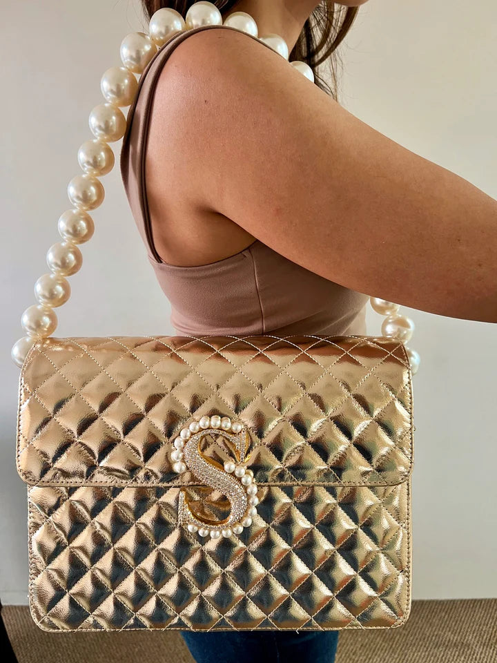 Chanel quilted bag with gold chain Clearance