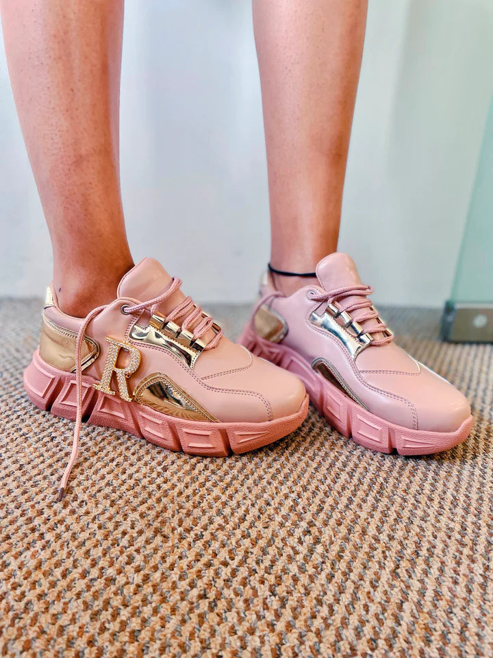 Personalised Blush Pink Sneakers
