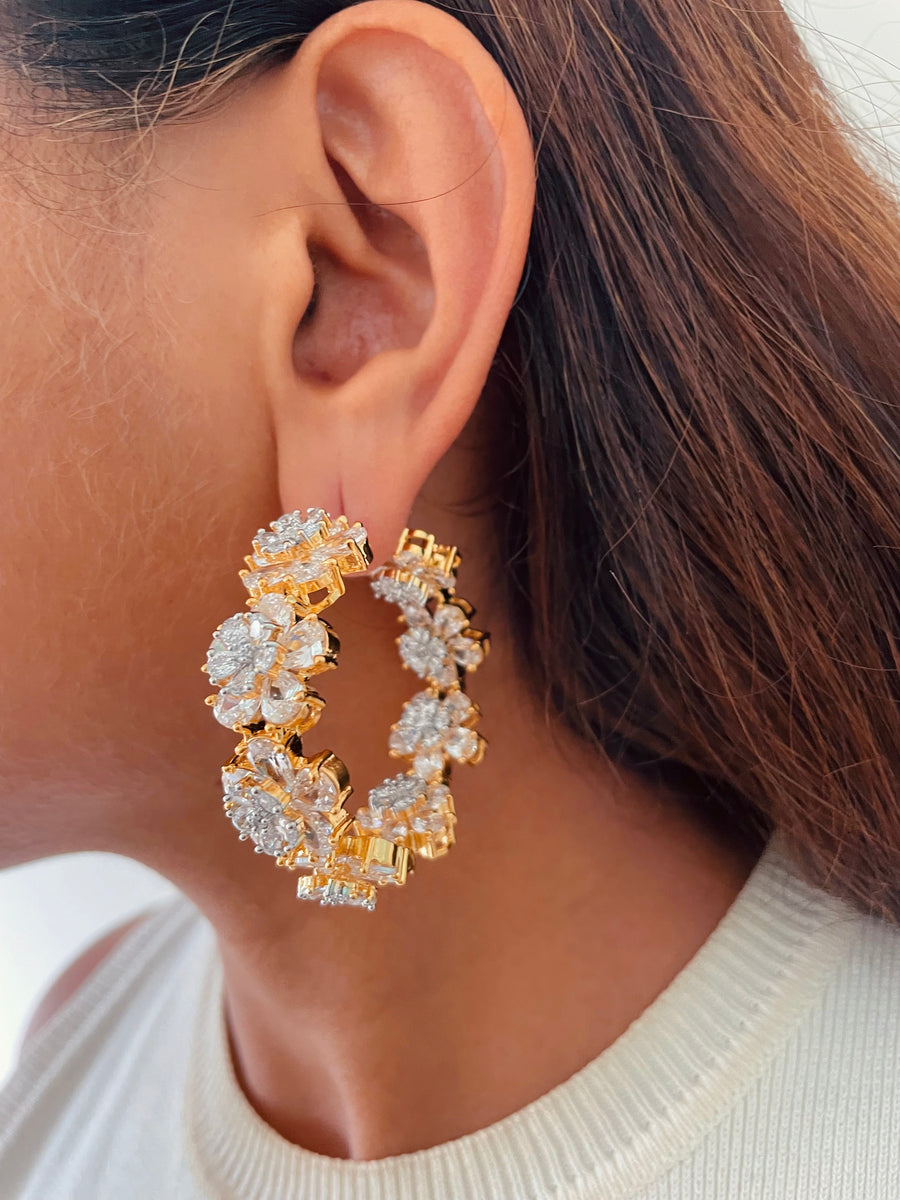 Narcis citrineset (oorbellen en ketting)