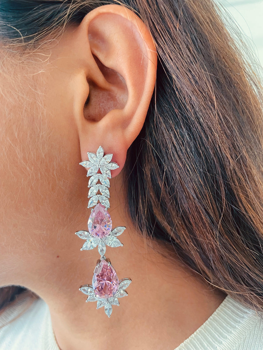 Narcis citrineset (oorbellen en ketting)