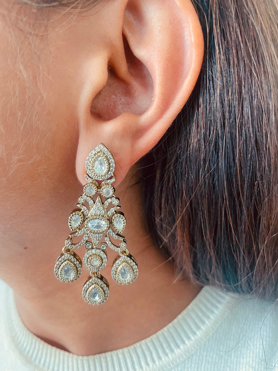 Zainab Moissanite Kundan Polki & Diamond Choker Necklace Set (Necklace & Earrings)