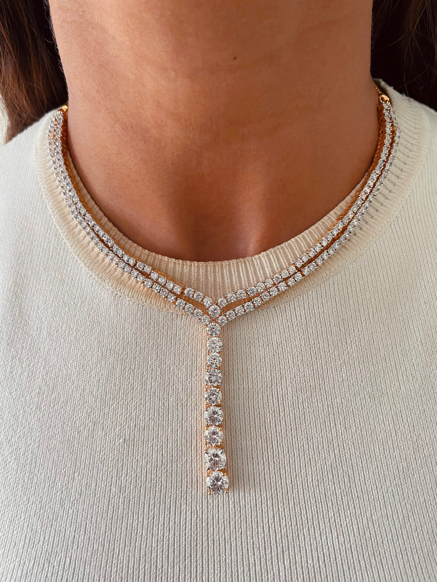 Narcis citrineset (oorbellen en ketting)