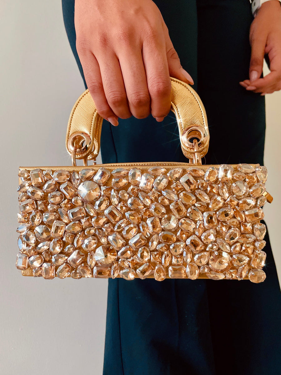 حقيبة ميكو لؤلؤية وكريستال