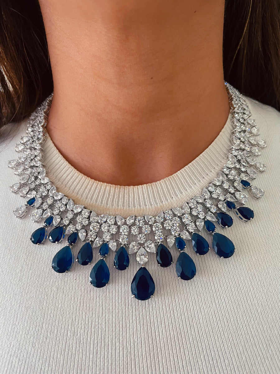 Narcis citrineset (oorbellen en ketting)