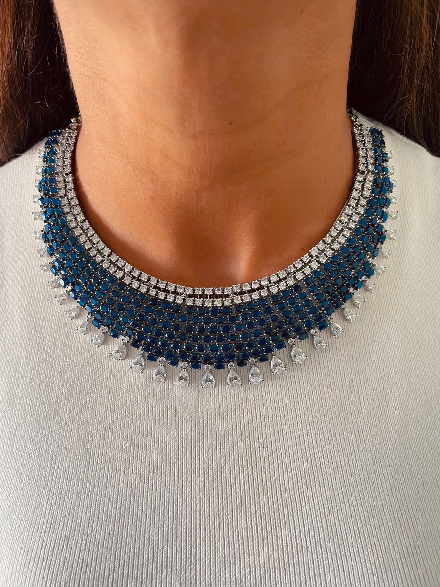 Set de citrina de narciso (aretes y collar)