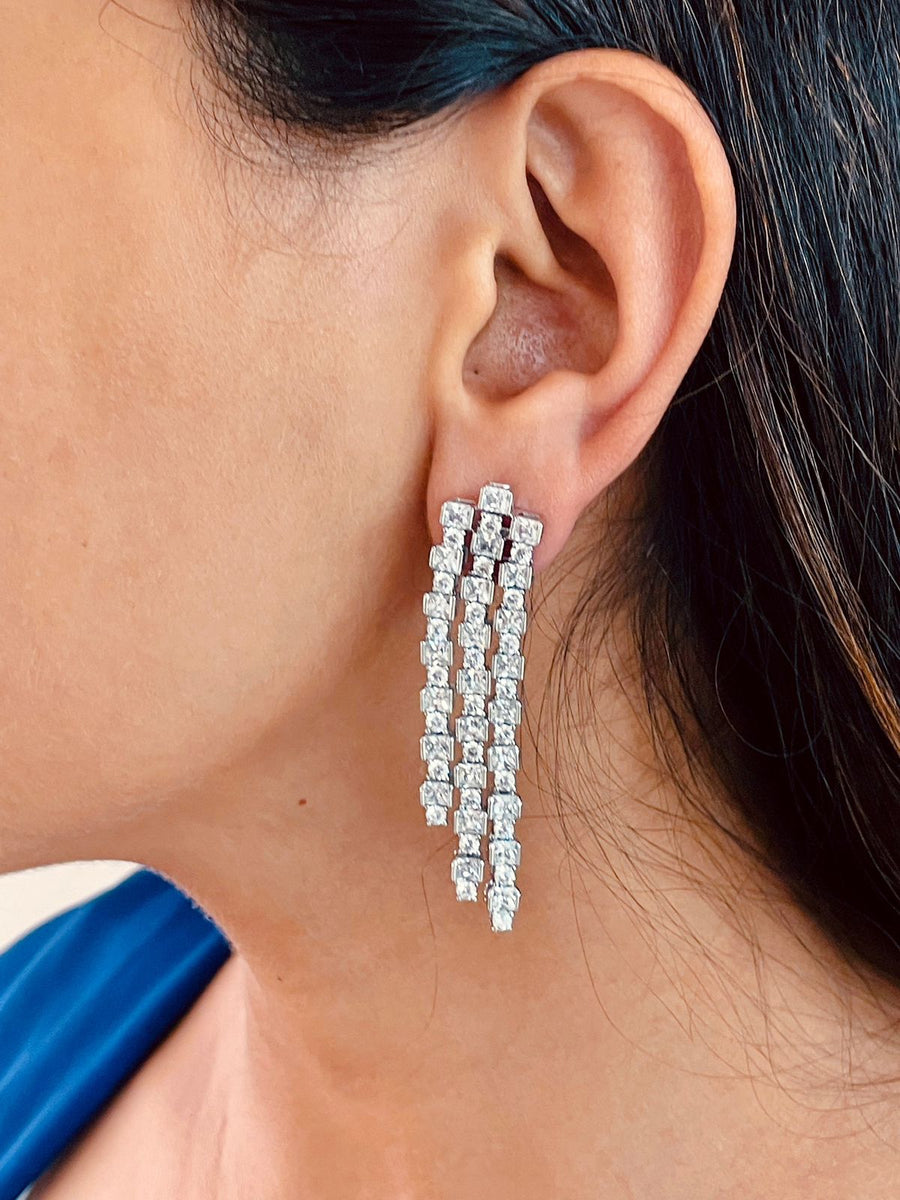 7 Layer Diamond Setting Set (Necklace & Earrings)