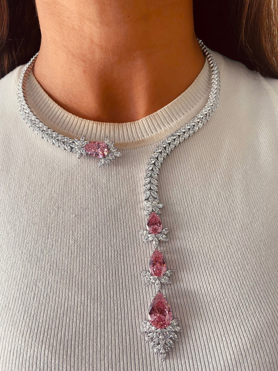 Narcis citrineset (oorbellen en ketting)