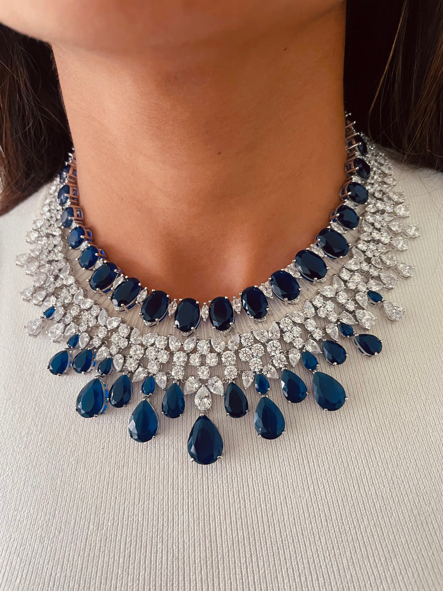 Narcis citrineset (oorbellen en ketting)