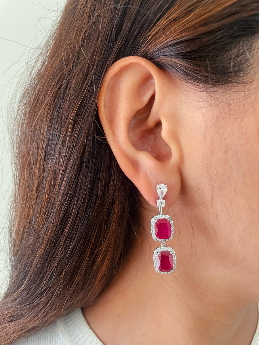 Citrine elíptico Dimonte Collar Set (collar y aretes)