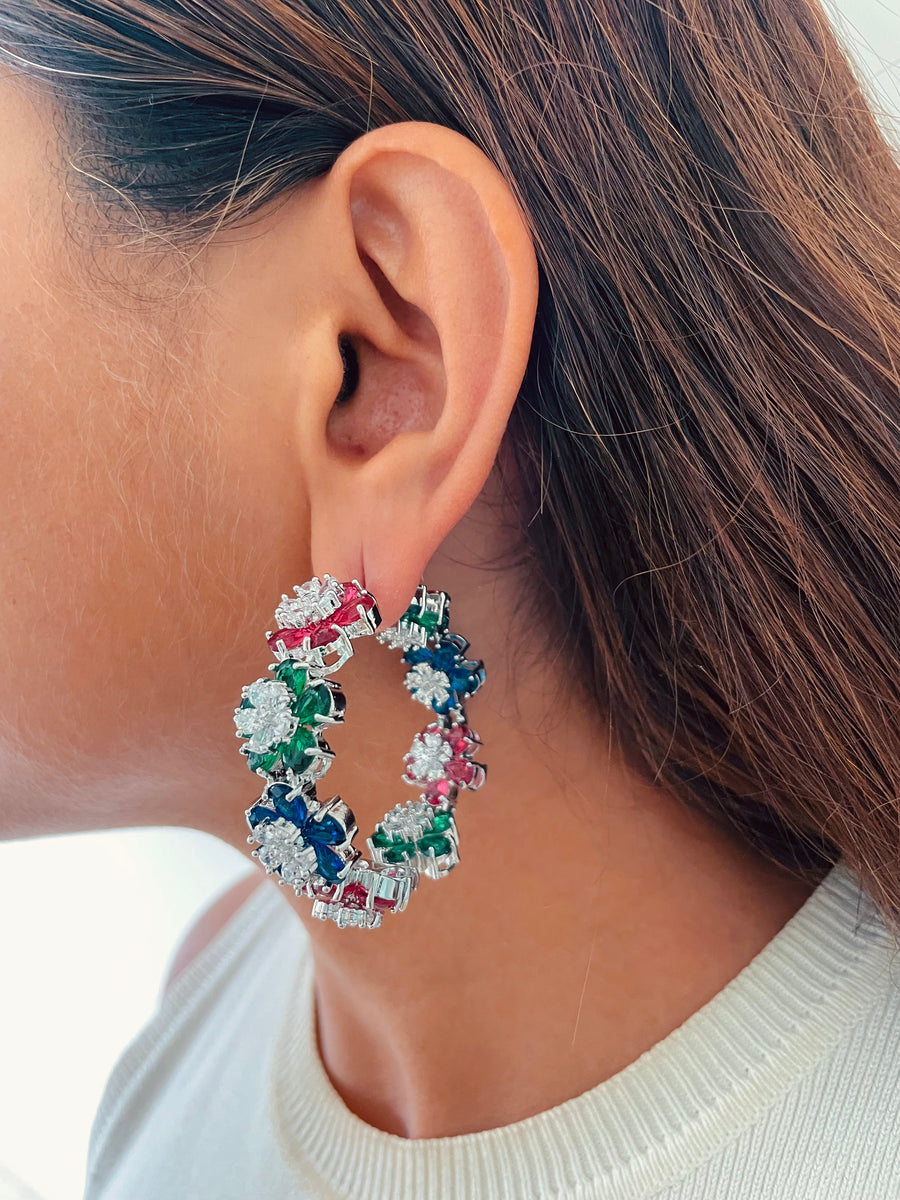 Narcis citrineset (oorbellen en ketting)