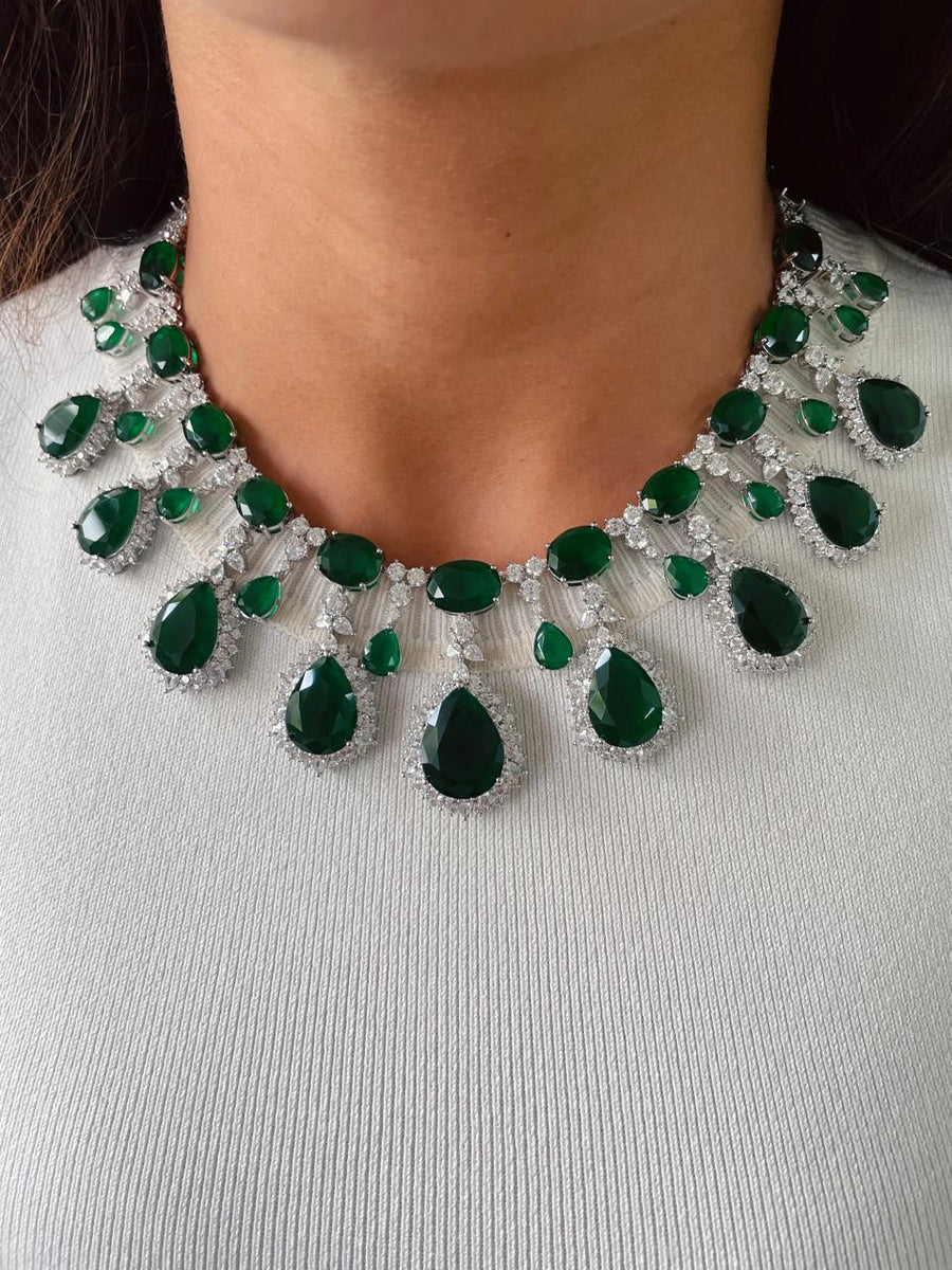 Maharani Sage Ruby Set