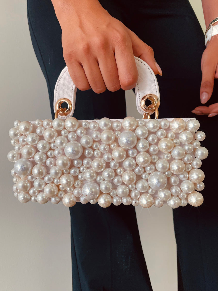Pearl Studded Long Bag