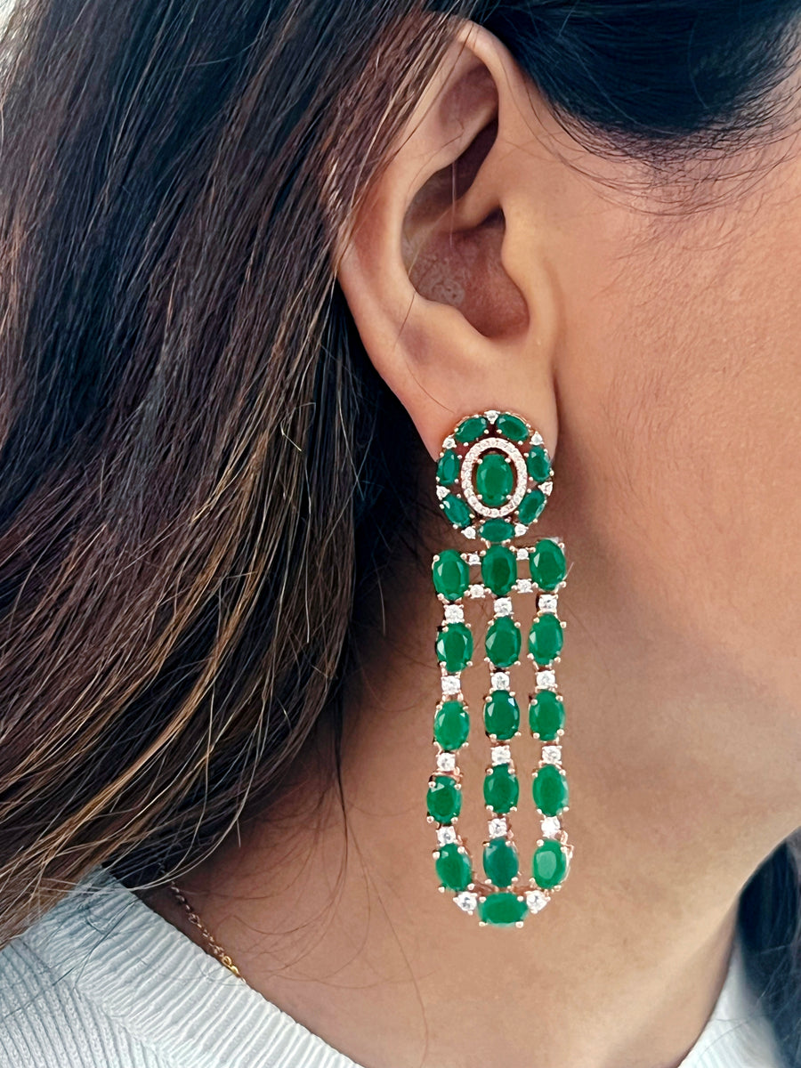 Celine Emerald Set (Necklace & Earrings)