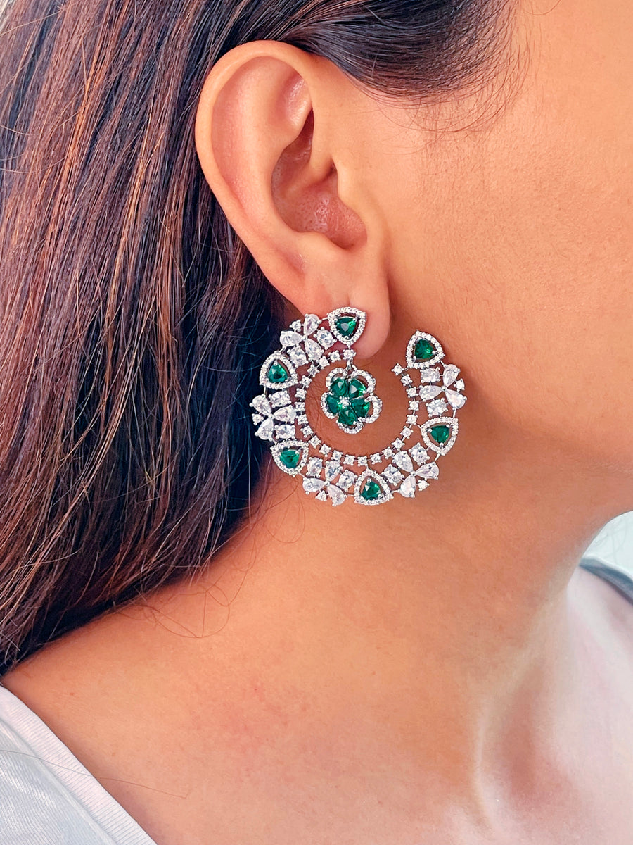 Maharani Gren Diza Emerald Set (Earrings & Necklace)