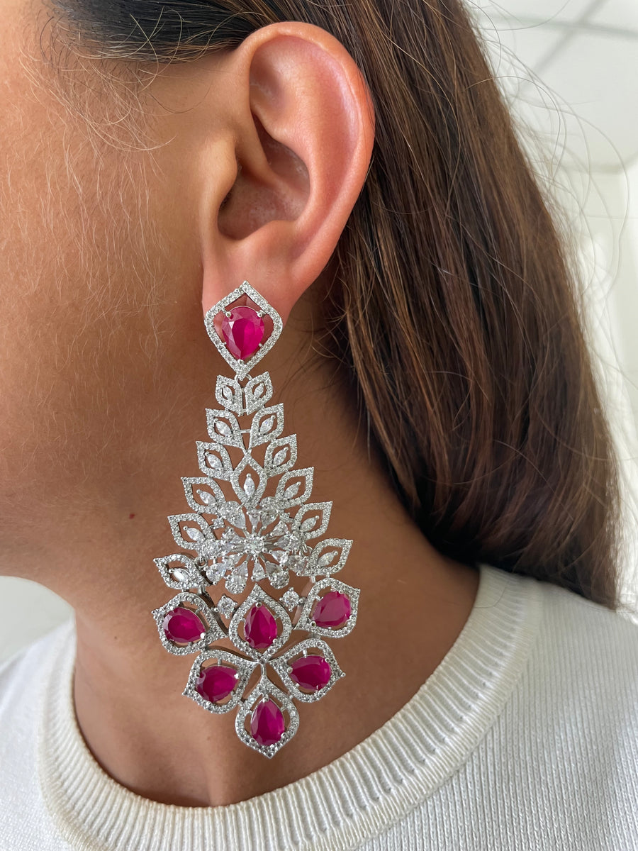 Narcis citrineset (oorbellen en ketting)