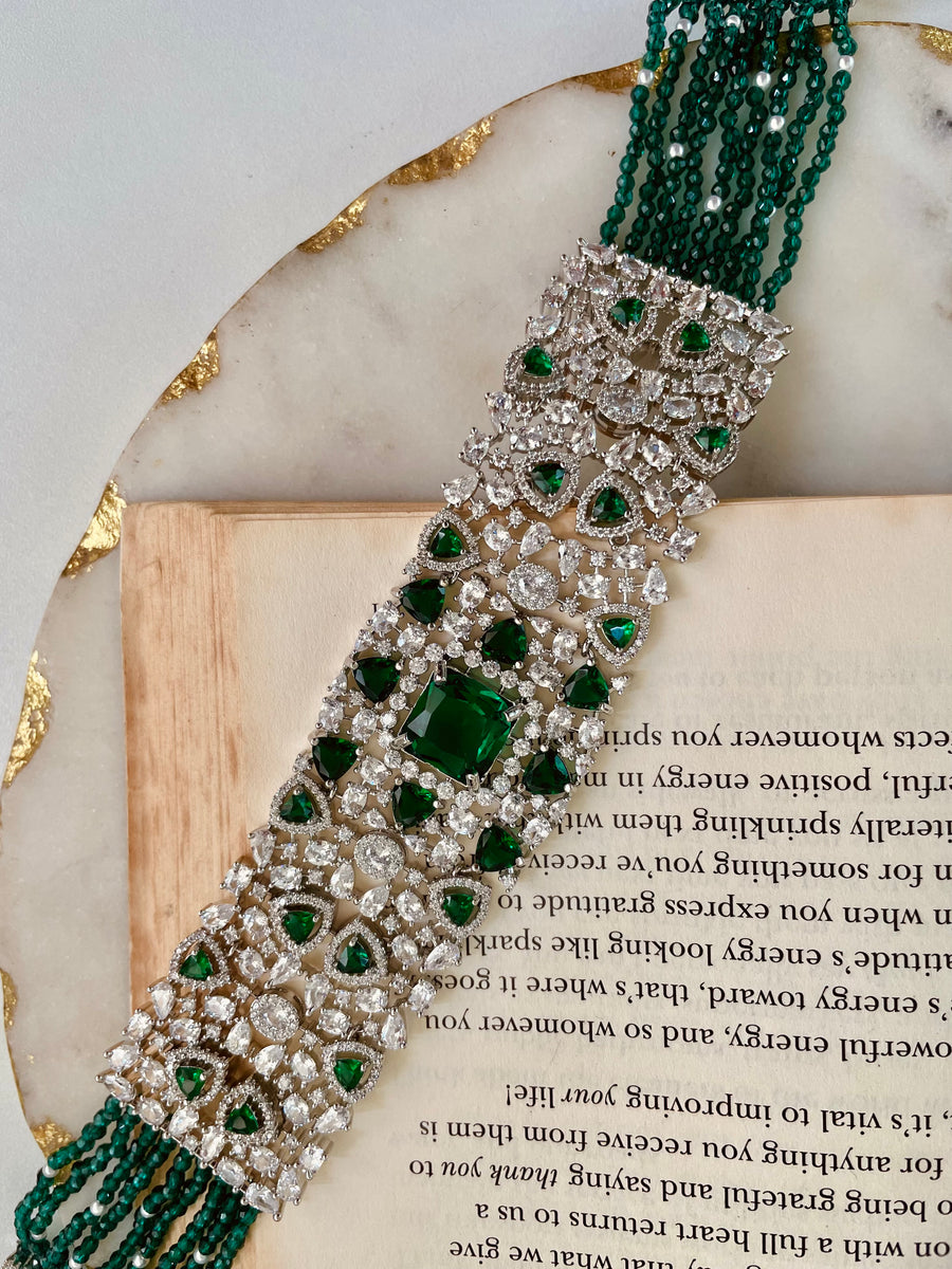 Gren Emerald Set (Earrings & Necklace)