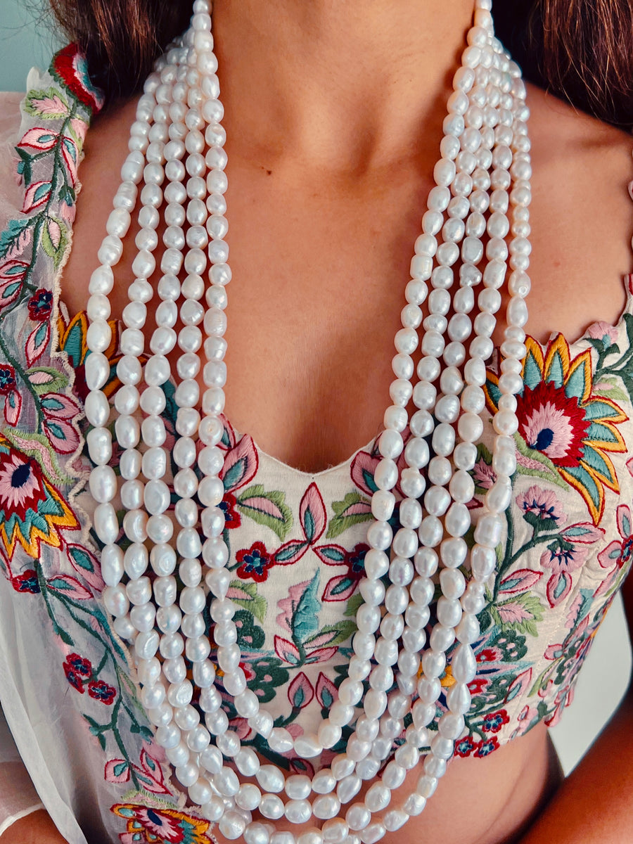 5 Layered Pearl Necklace