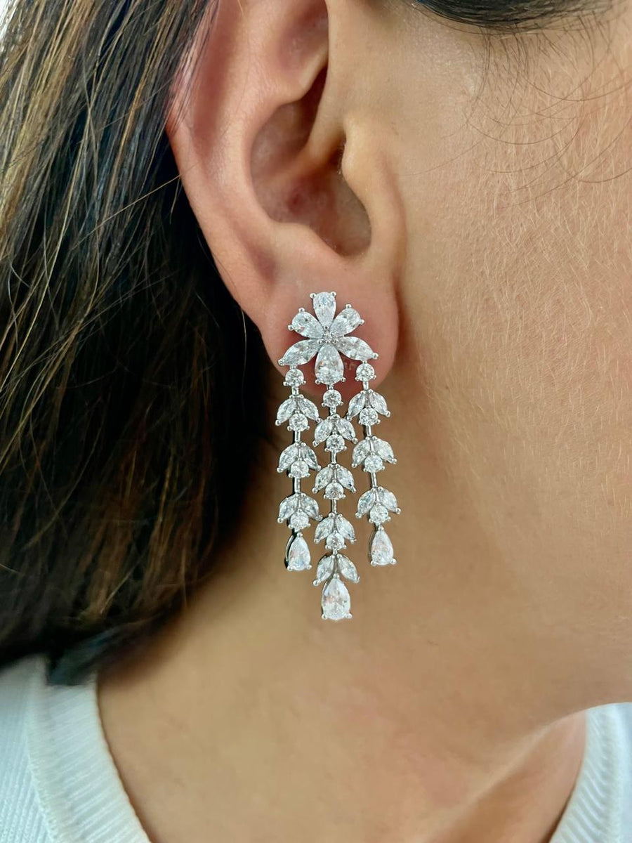 Rose Diamond Lines Necklace Set