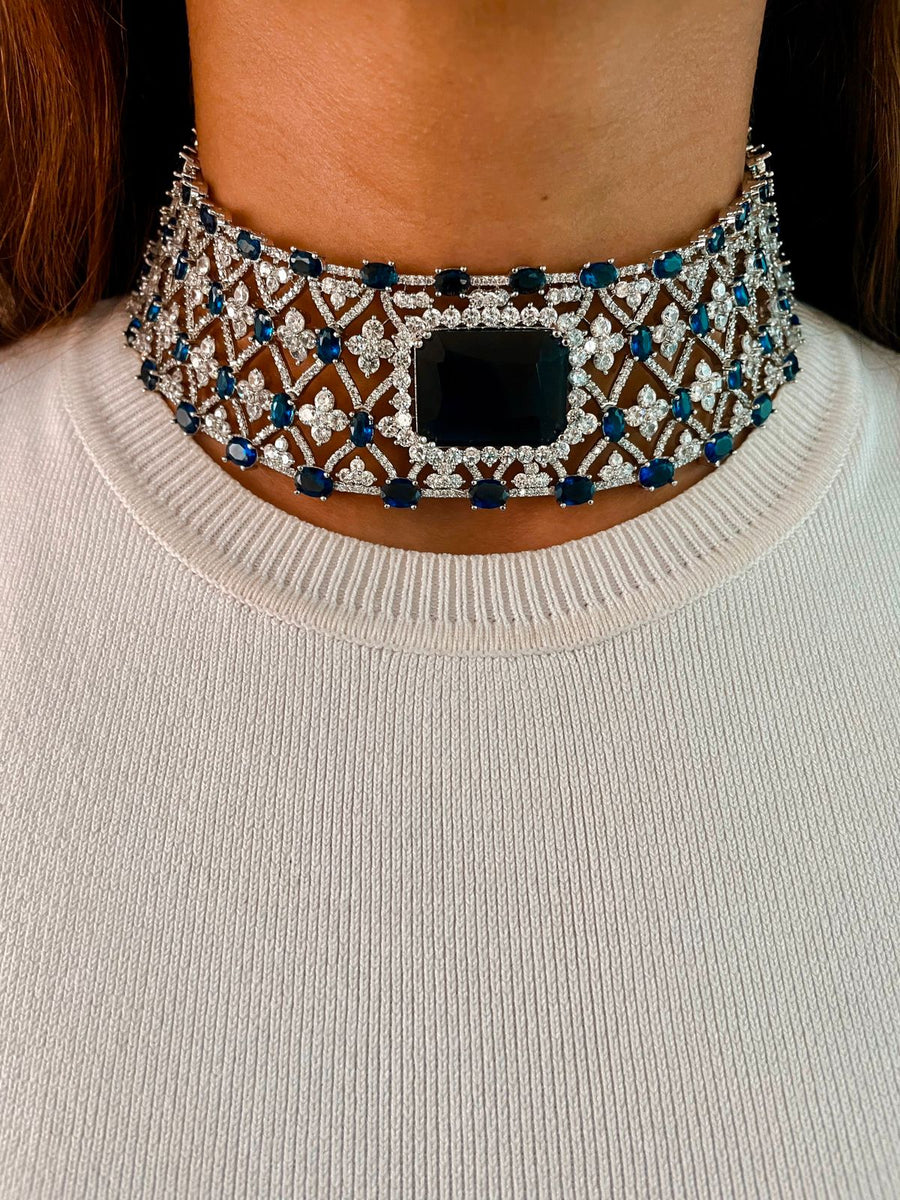 Narcis citrineset (oorbellen en ketting)