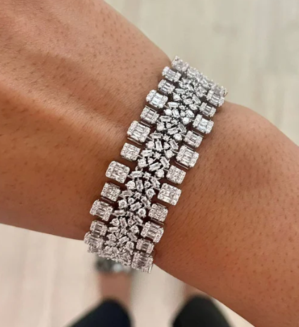 Diamond & Pearl Short Statement Necklace Set