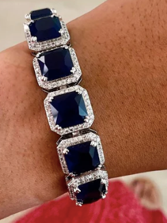 Amethyst Drop Diamond Statement Necklace Set