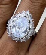 Maharani Citrine Square Drop Diamonte statement ketting & citrine tennis ketting set (oorbellen en ketting)