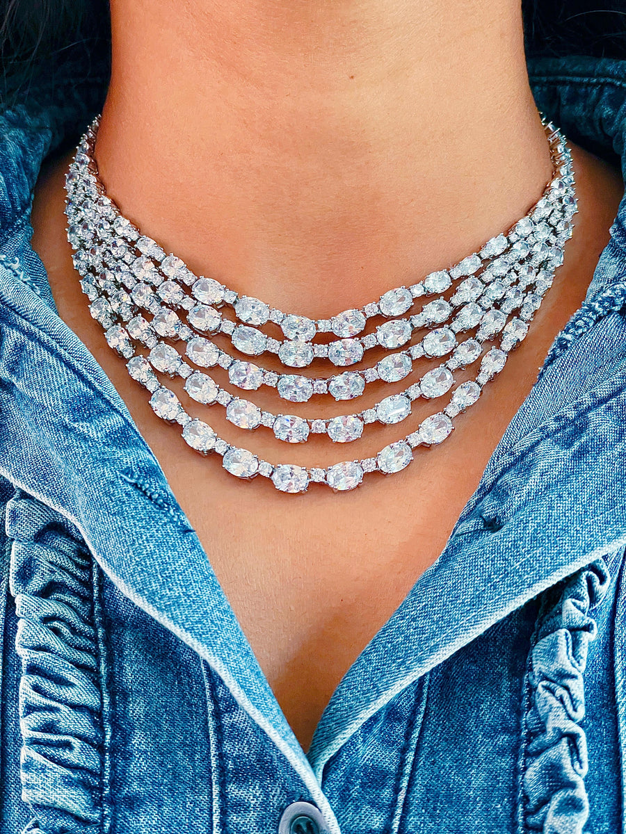 Celine Diamond Set (Necklace & Earrings)