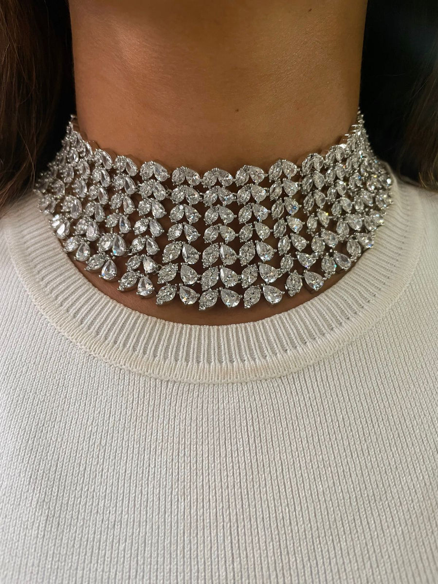 Heart Diamond Necklace Set