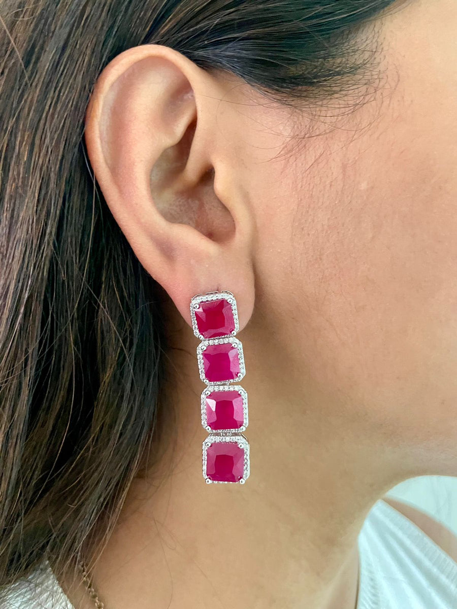 Citrine elíptico Dimonte Collar Set (collar y aretes)