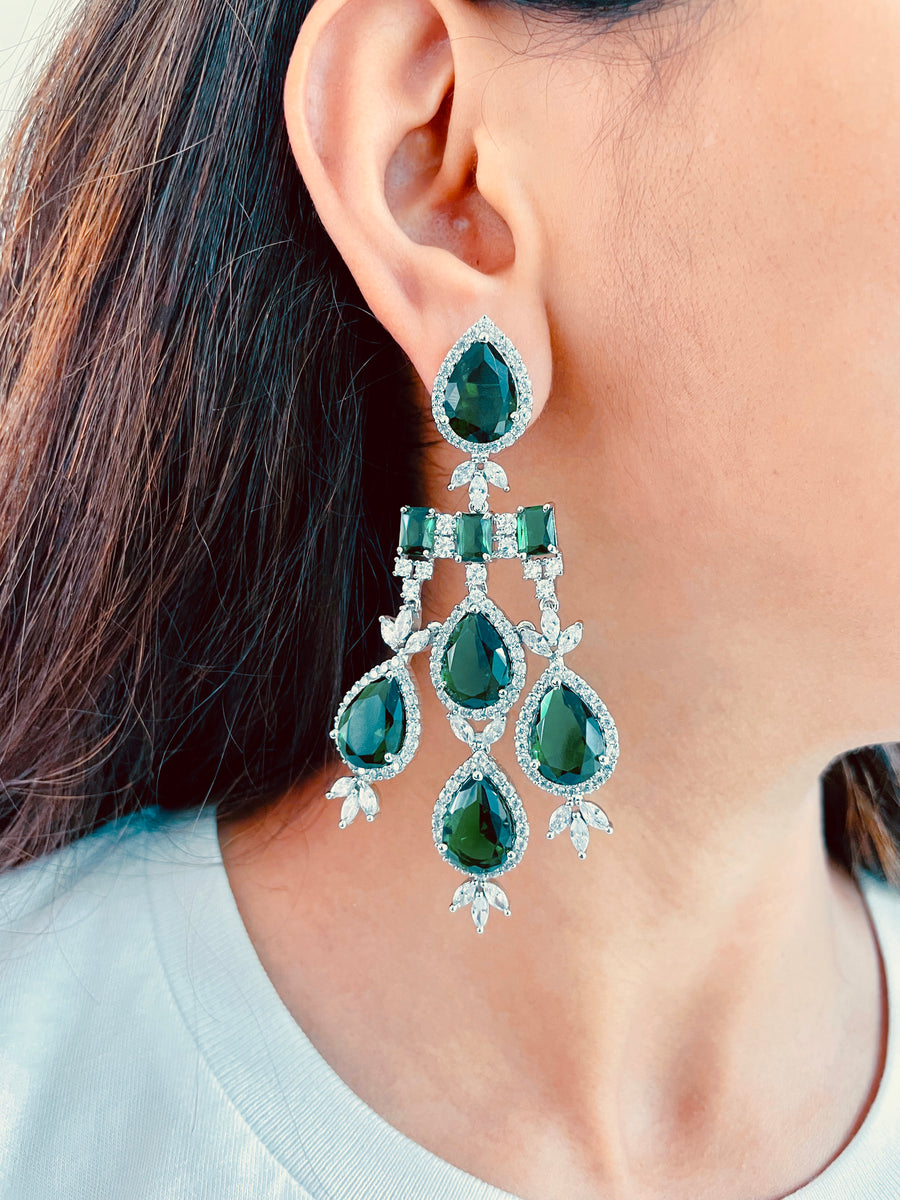 Ayla Emerald Set (Earrings & Necklace)