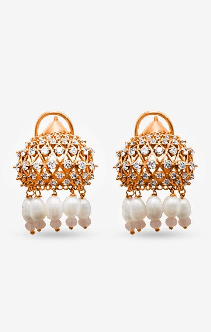Chiona Pearl Hanging Studs