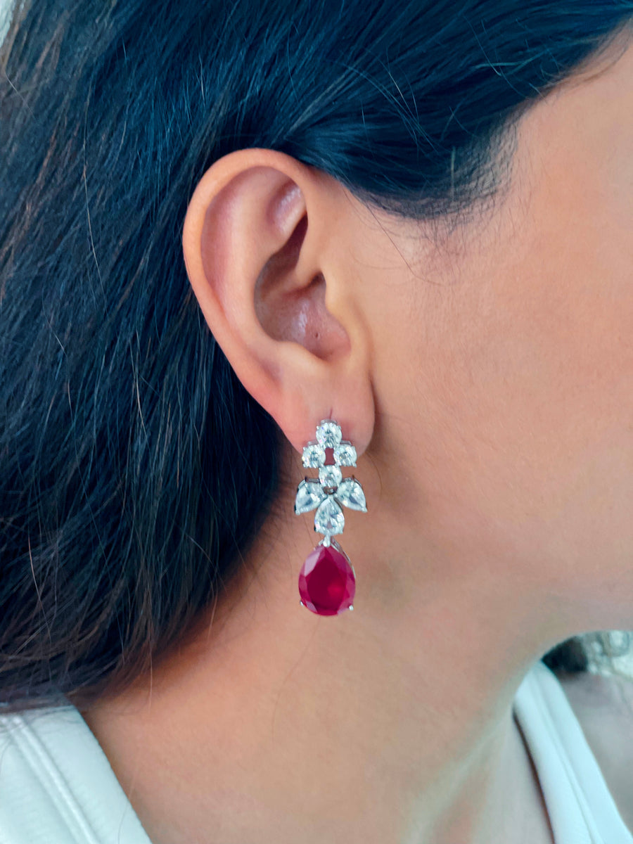 Narcis citrineset (oorbellen en ketting)