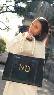 Diana Personalized Black Tote Bag – PRERTO E-COMMERCE