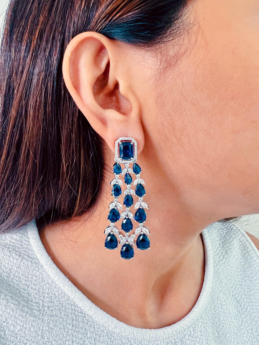Diza Blue Sapphire Set (Earrings & Necklace)