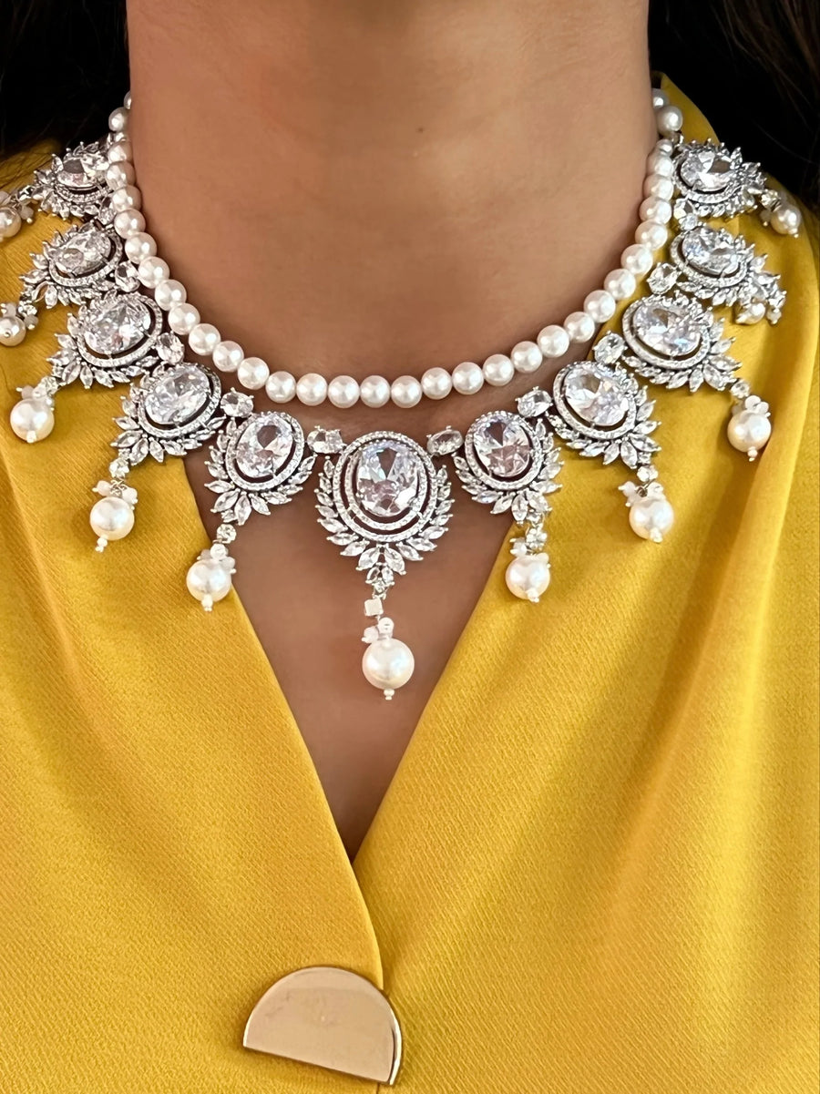 Eleanor Diamond Set (Earrings & Necklace)