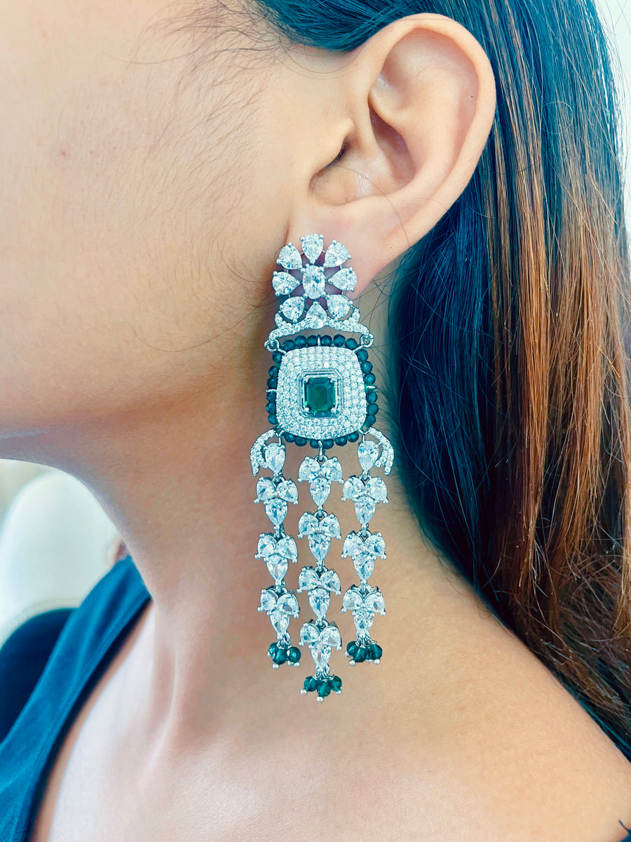 Eraka Emerald Dangler Earrings