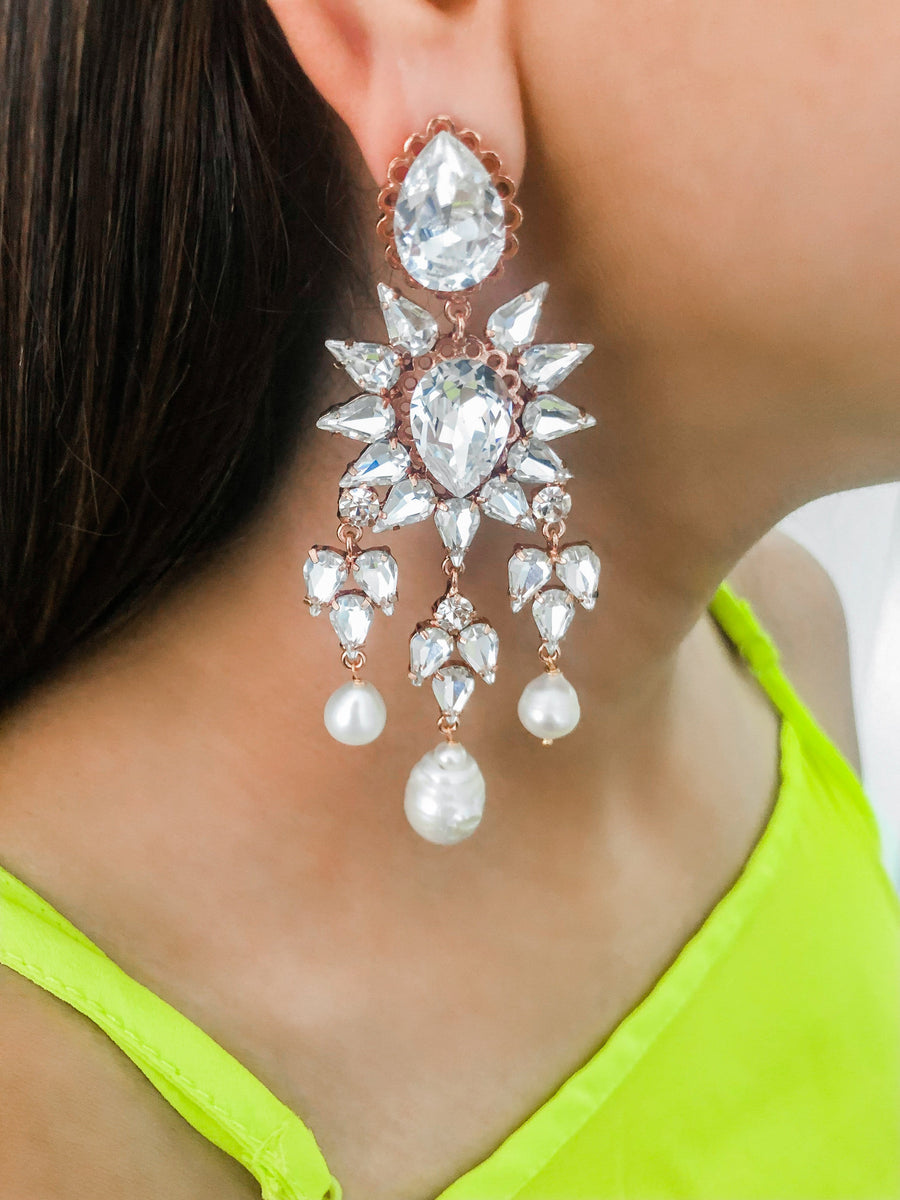 Icy Crystal Diamond Earrings