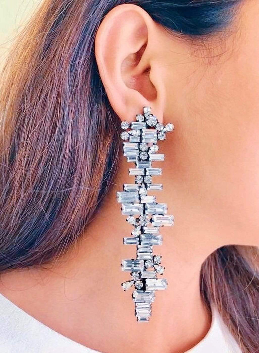 Interlace Diamond Dangler Earrings