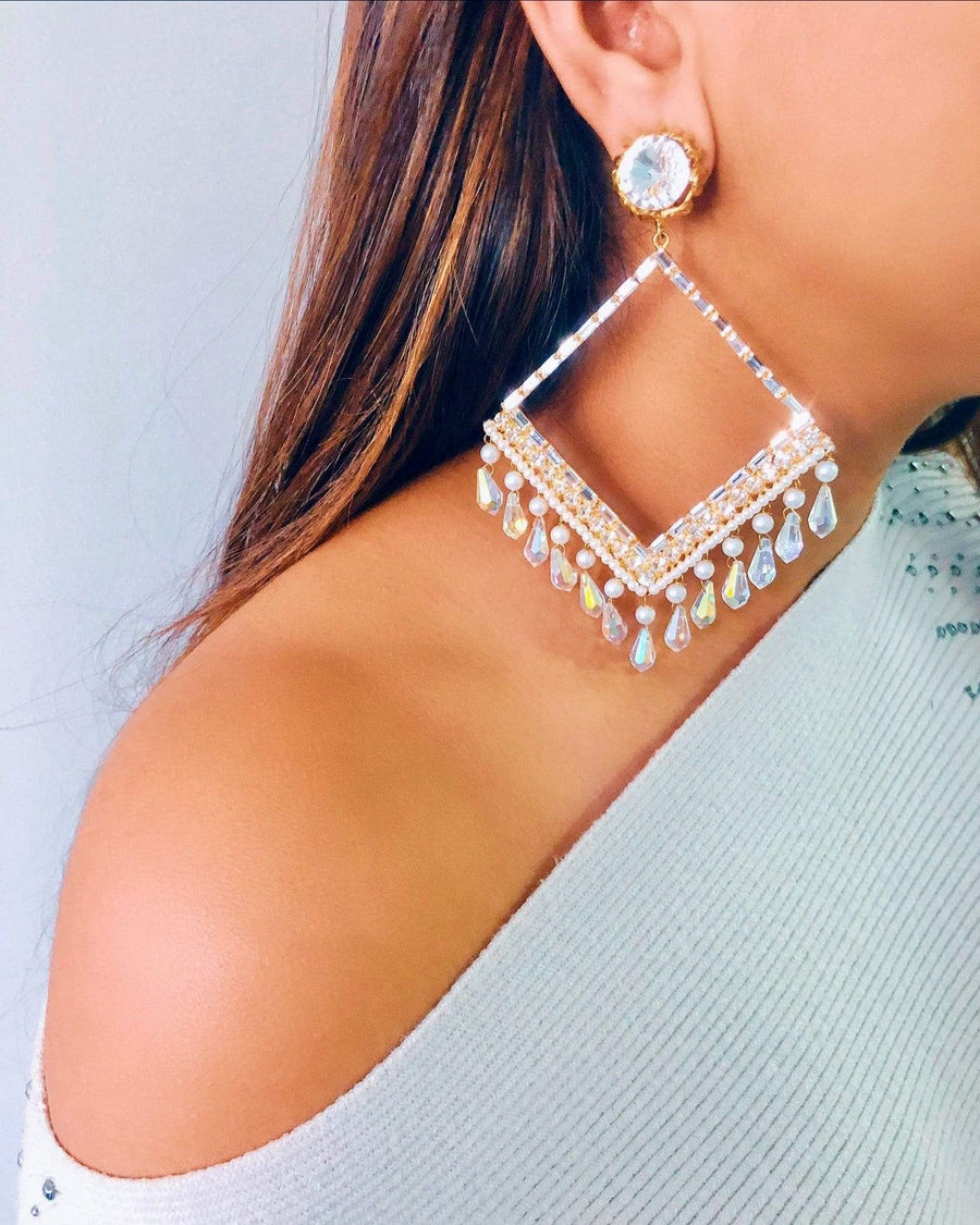 Kite Tassel Diamond Earrings