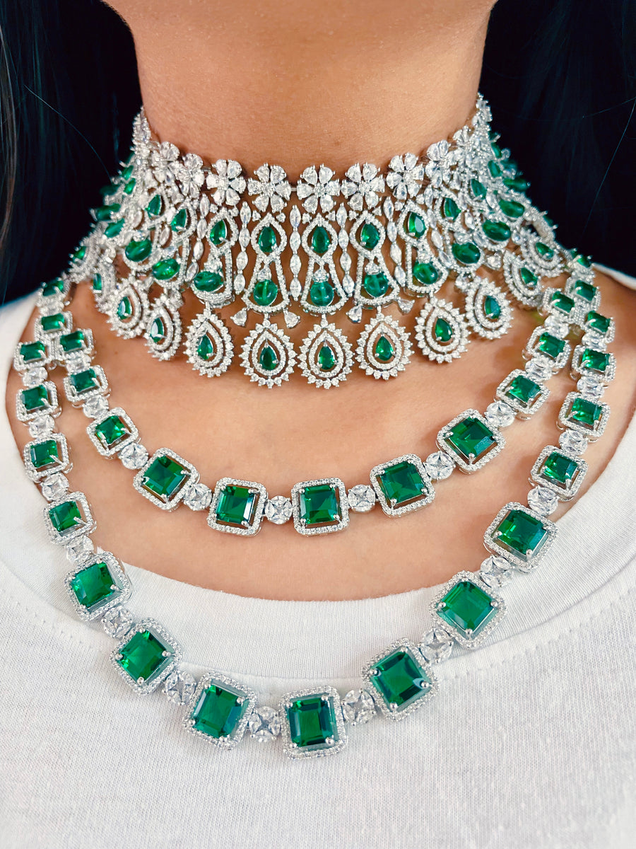 Maharani Enorah Emerald Diamond Set