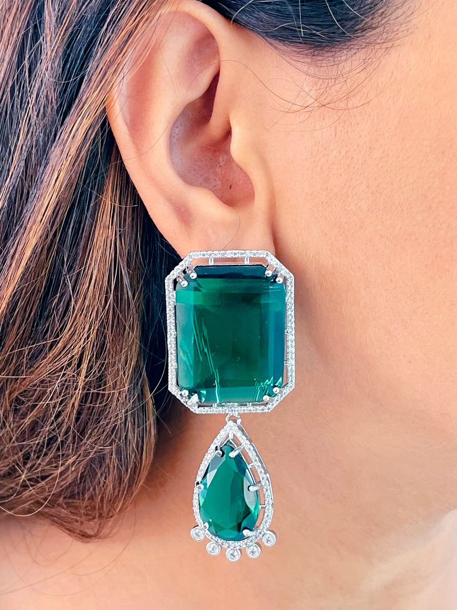Maharani Valencia Sydney Emerald Set (Earrings & Necklace)