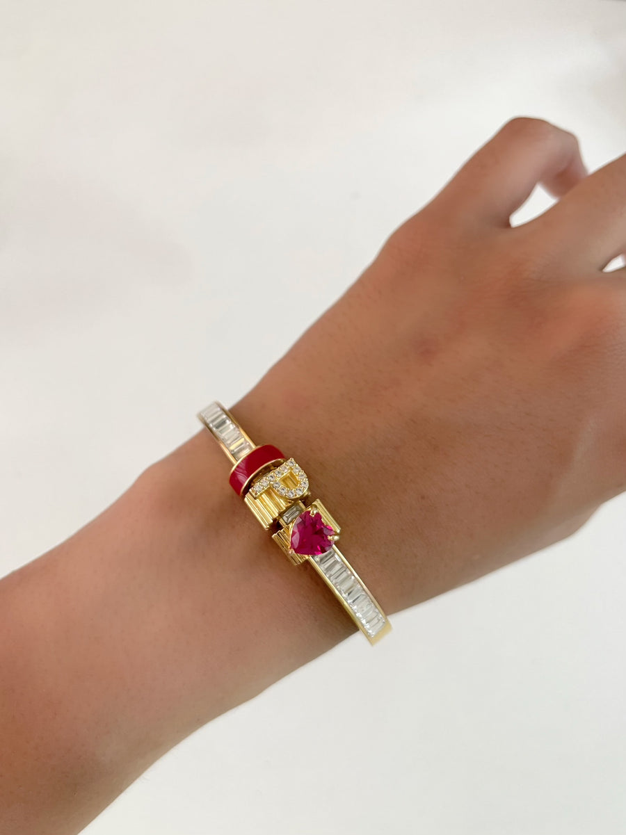 Classic Gigi Cherry bracelet, Yellow Gold, 6.7