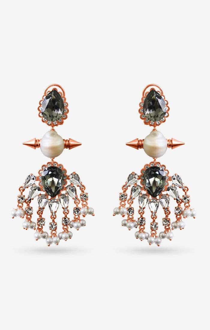 Olivia Diamond Pearl Earrings