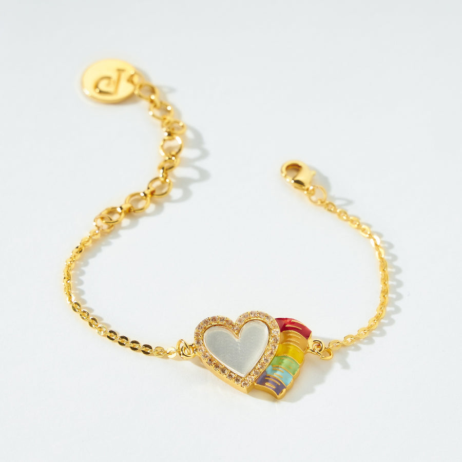 Over The Rainbow Heart Bracelet