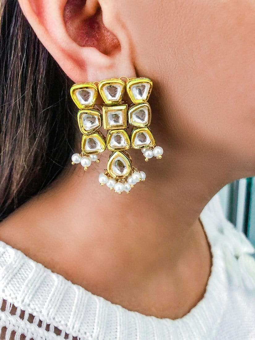 Persia Kundan Pearl Earrings